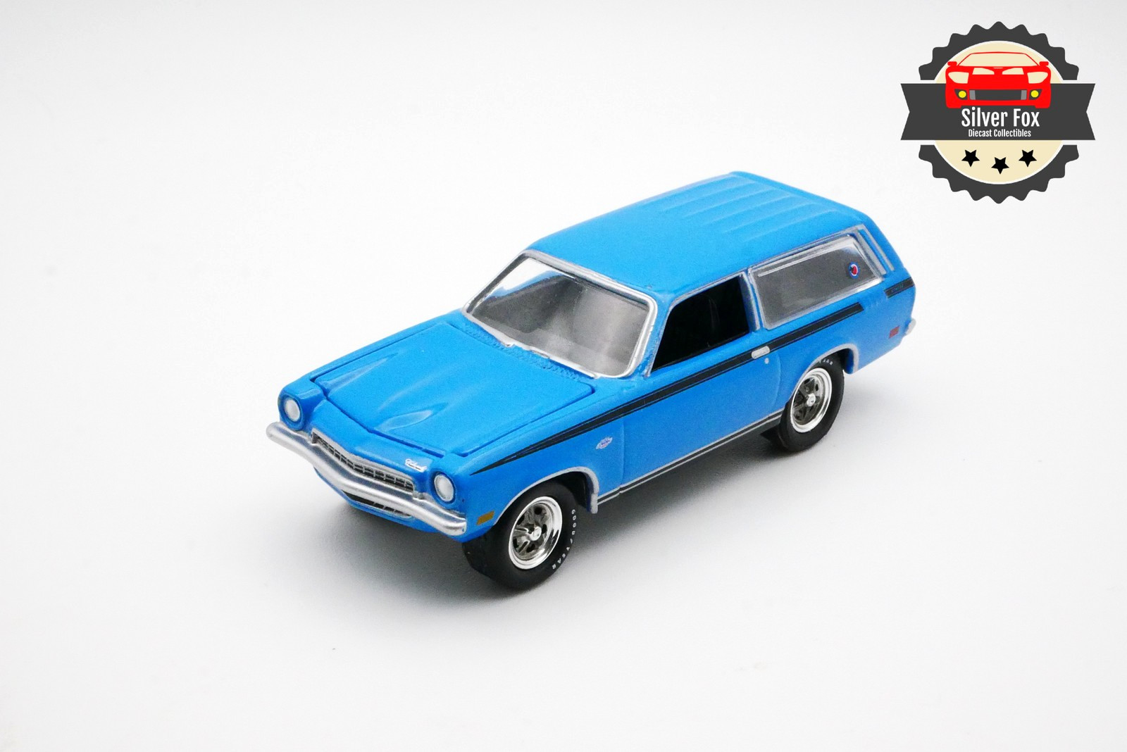 1972 CHEVROLET VEGA STATION WAGON BLUE 1/64 SCALE DIECAST COLLECTOR MODEL CAR