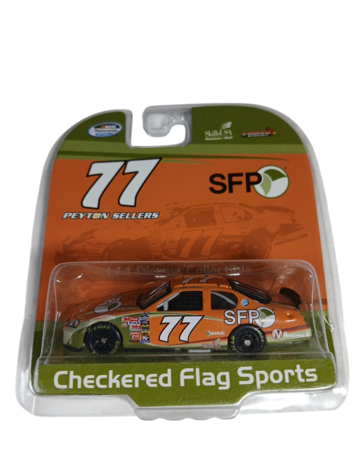 Chevrolet PEYTON SELLERS NASCAR 1:64 #77 SFP Checkered Flag Sports Orange Car