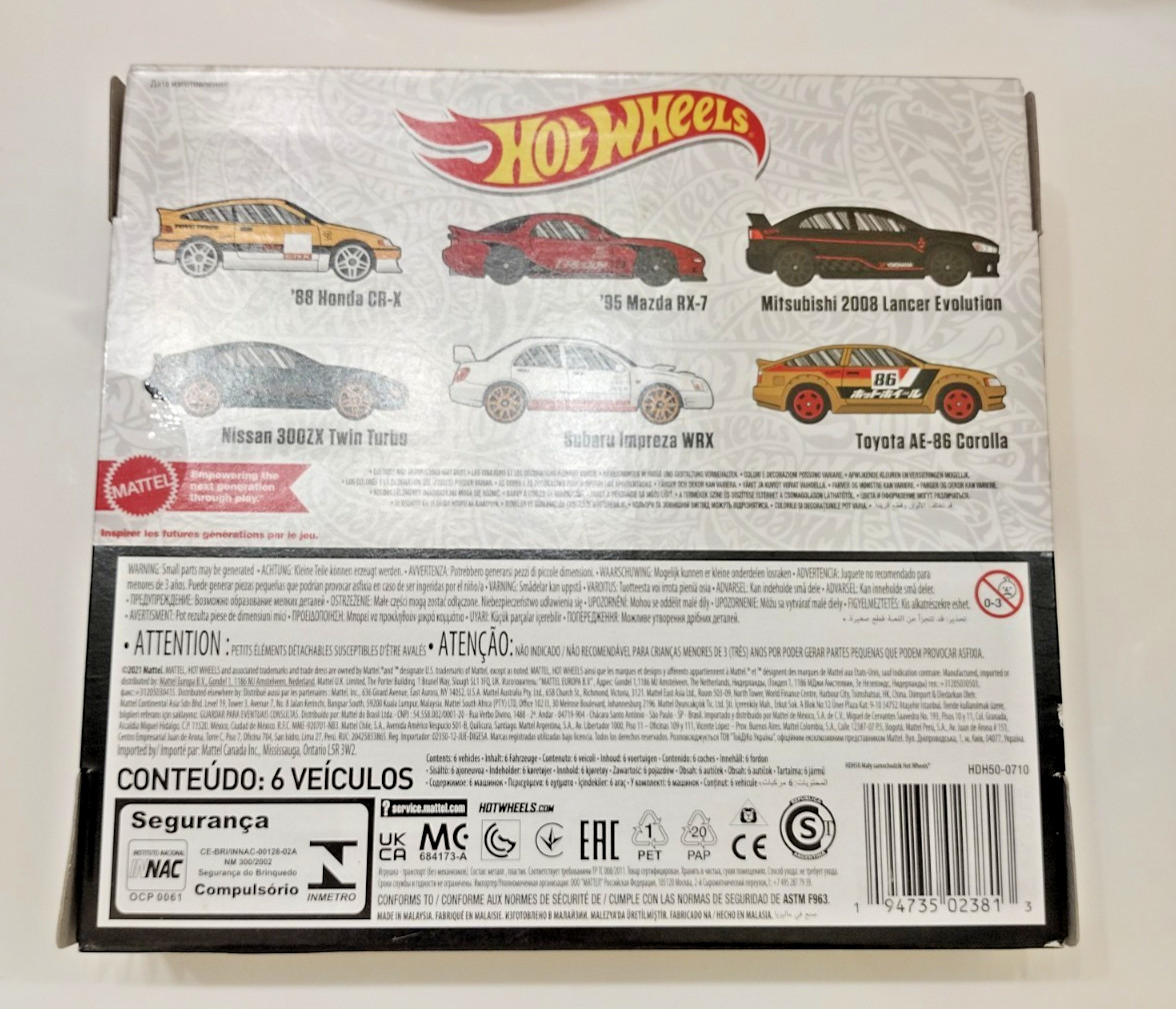 HOT WHEELS 2022 JDM 6 PACK PREMIUM HONDA NISSAN TOYOTA JAPANESE CAR Culture Toy