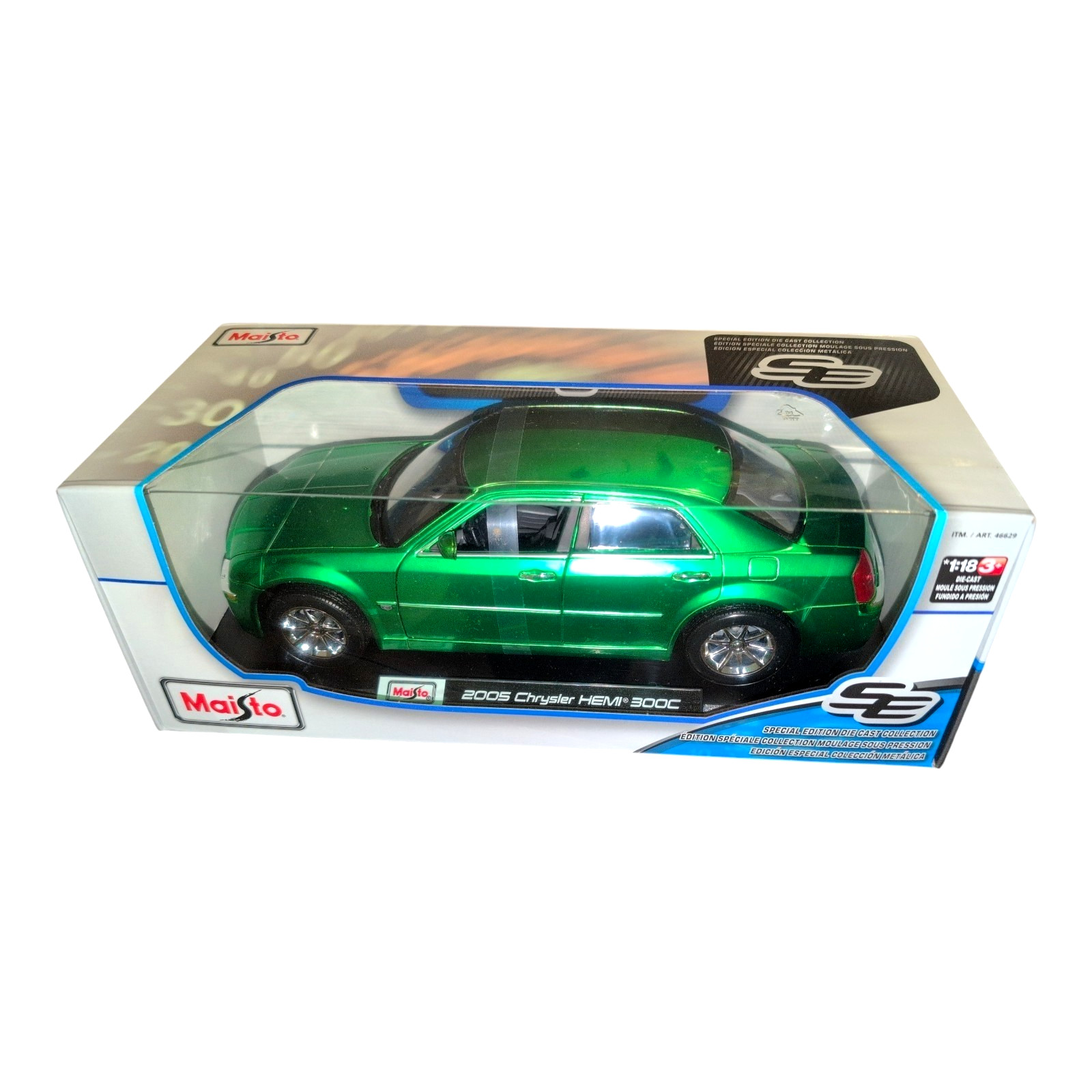 Maisto 1:18 2005 Chrysler HEMI 300C Diecast Model Car Special Edition – Green