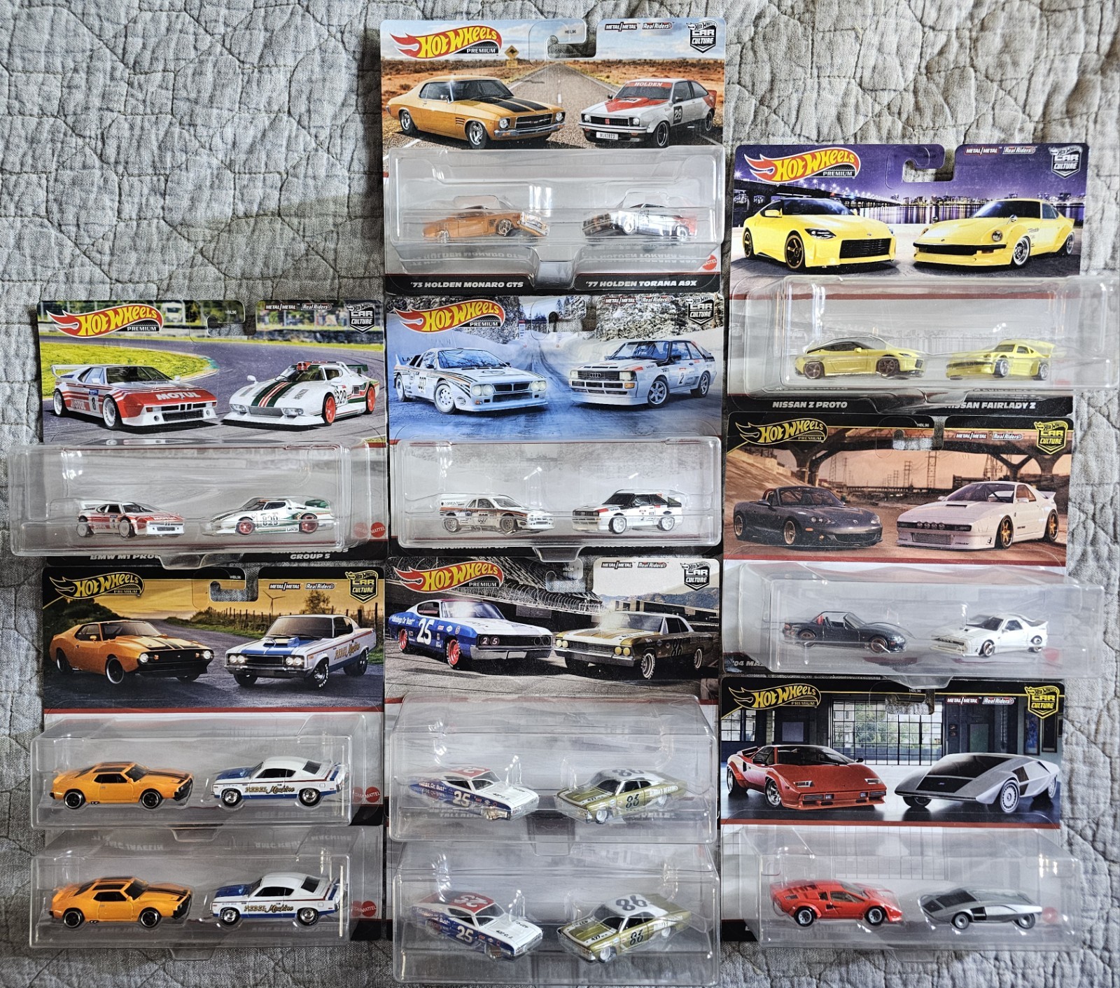 Hot Wheels Premium Car Culture 2 Pack Lot Of 10 Nissan Mazda Ford Chevy Audi