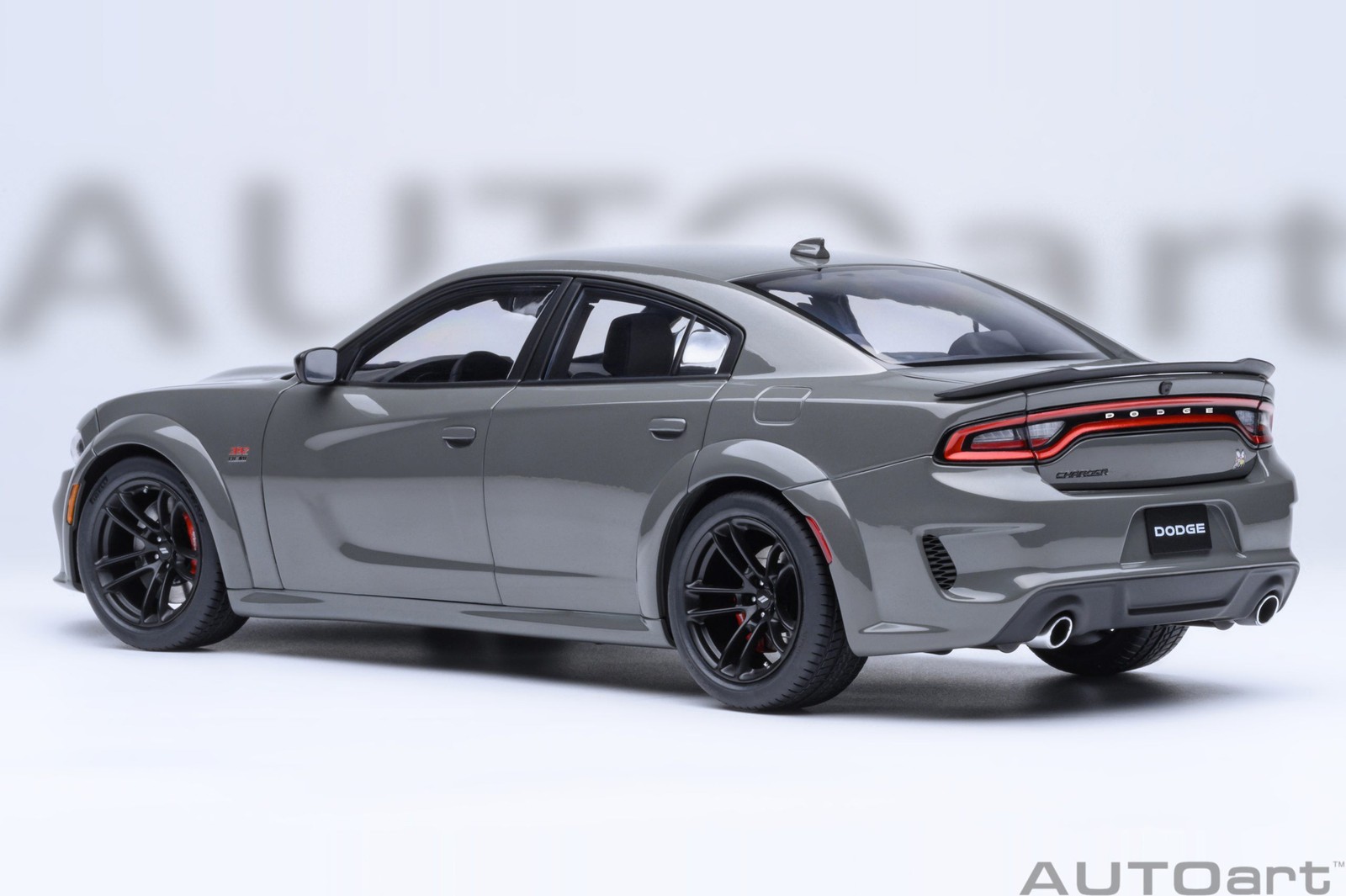 Dodge Charger SRT Scat Pack Widebody Destroyer Grey in 1:18 scale by AUTOart