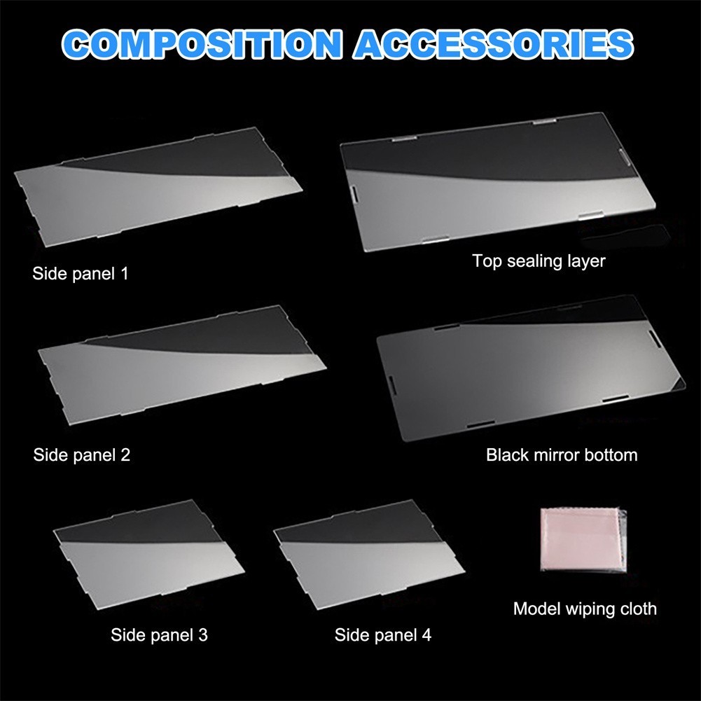 1-6x Acrylic Model Car Display Case 1:24 Display Box for Dustproof Showcase