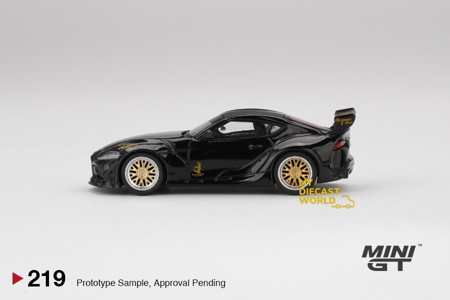1/64 MINI GT#219 Pandem Toyota GR Supra V1.0 Black Limited Edition mgt00219