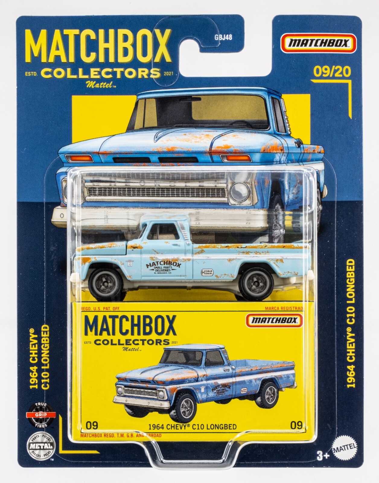 2022 Matchbox Collectors #09 1964 Chevy® C10 Longbed LIGHT BRIGADE BLUE | FSC