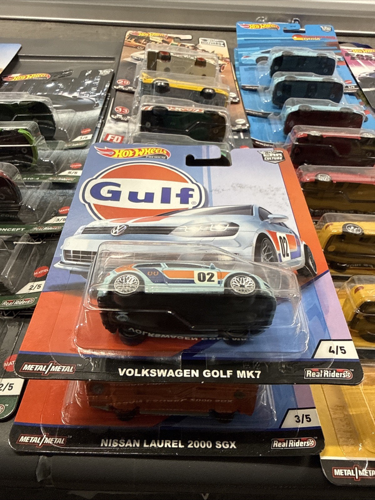 Hot Wheels Premium Car Culture Gulf Volkswagen Golf MK7 #4/5 Real Riders Vw