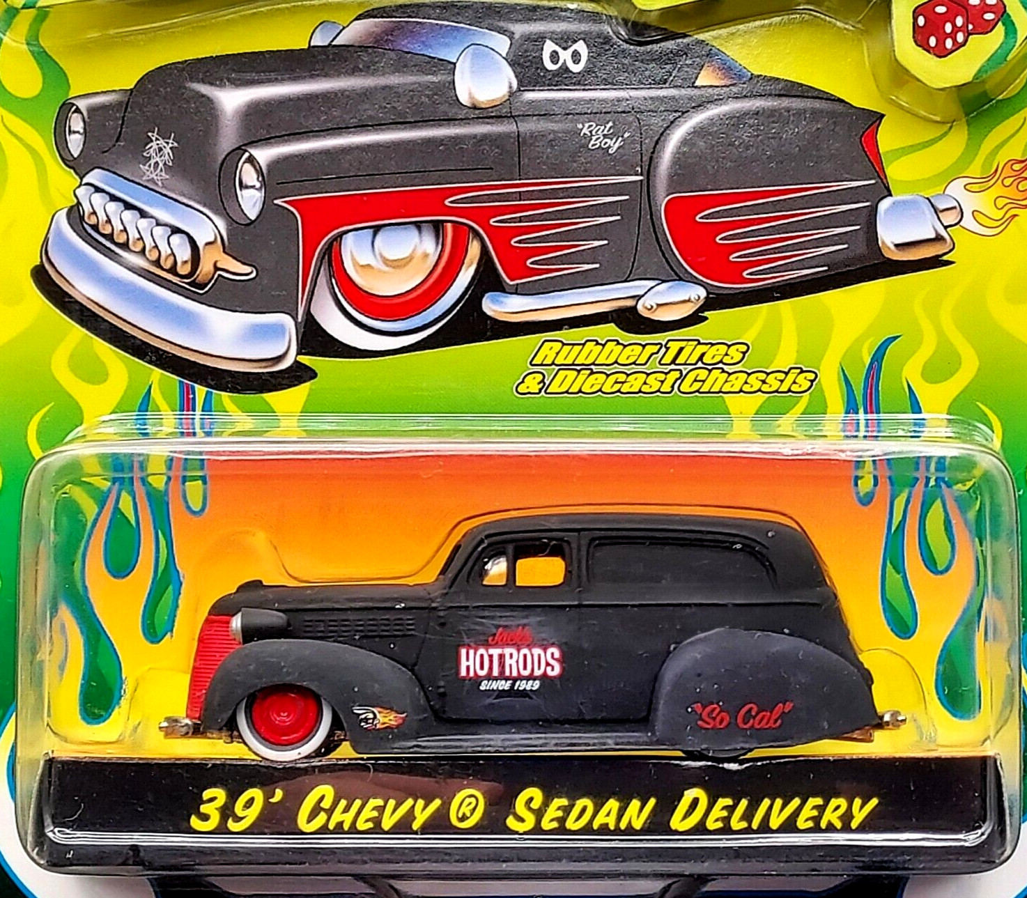 Jada 39 1939 Chevy Sedan Delivery Road Rats So Cal Rat Rod Hot Rod Car Flat Blk