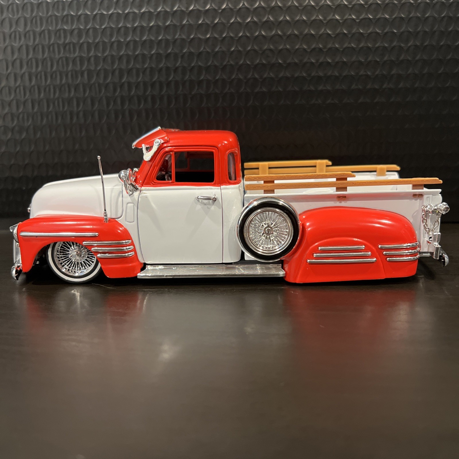 OG Chevy Street Low 1951 Chevrolet Pickup Truck Lowrider Diecast Car 1:24 Nice!