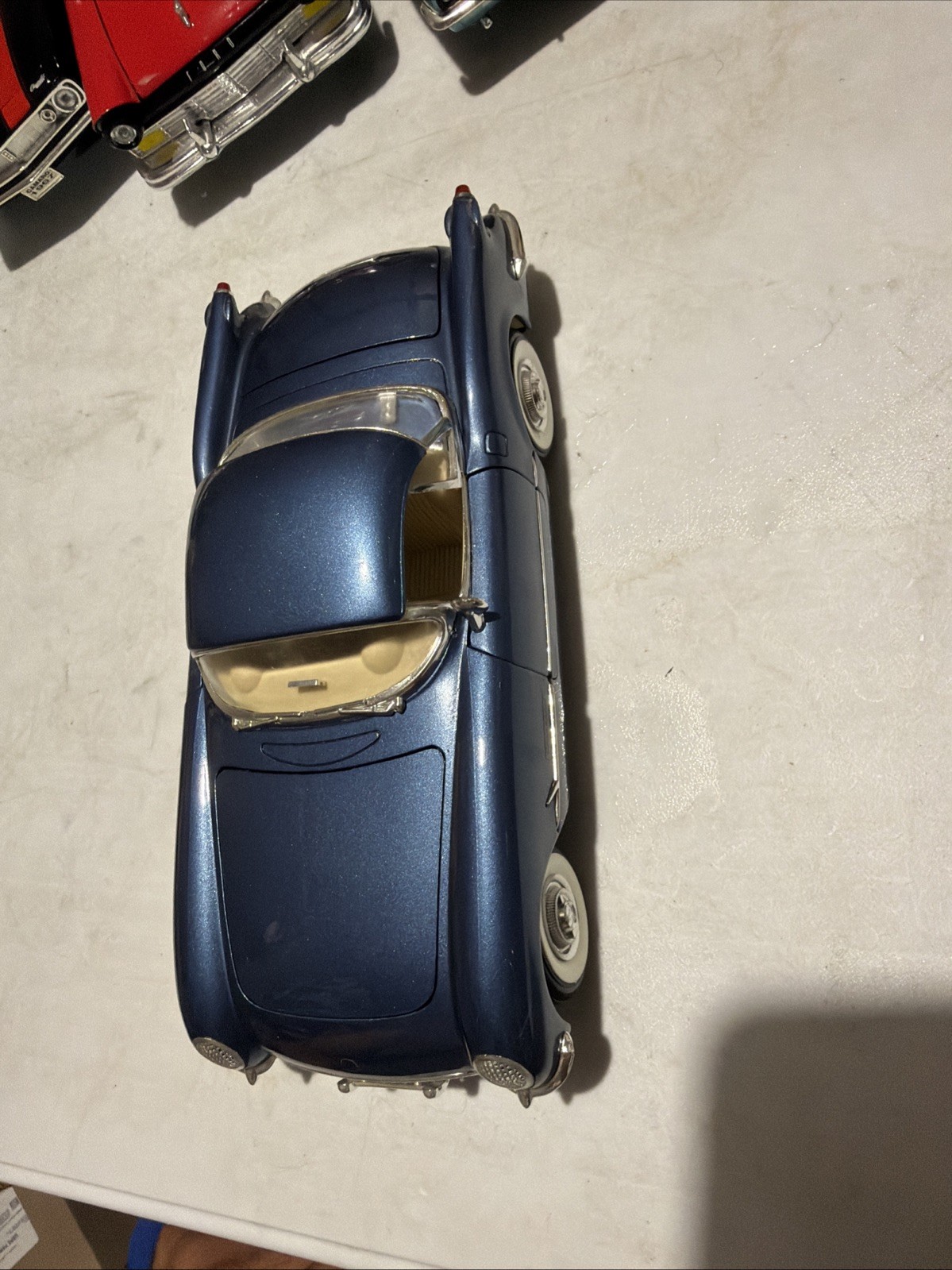 1954 Chevrolet Corvette Convertible Mira Golden Line 1:18 Diecast Car Model Navy