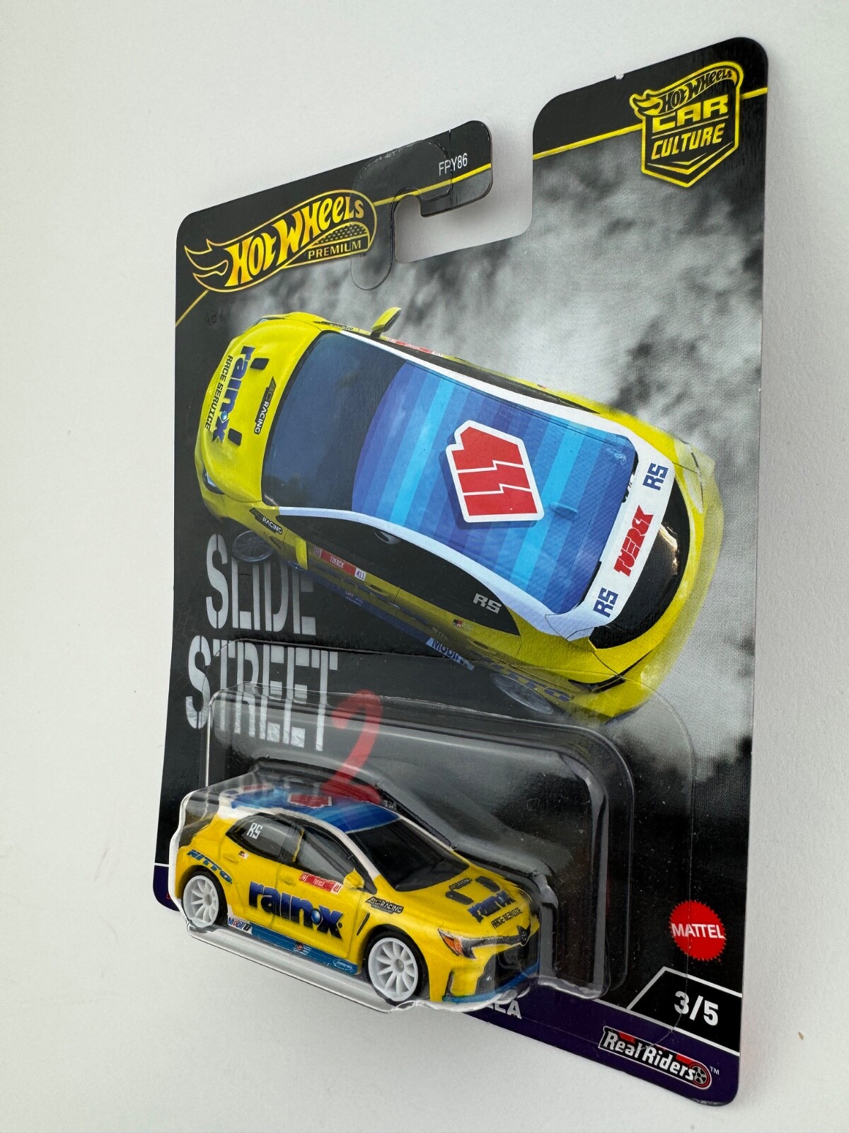 Hot Wheels Premium 2023 Toyota GR Corolla Slide Street 2 Car Culture Rain-X 2024