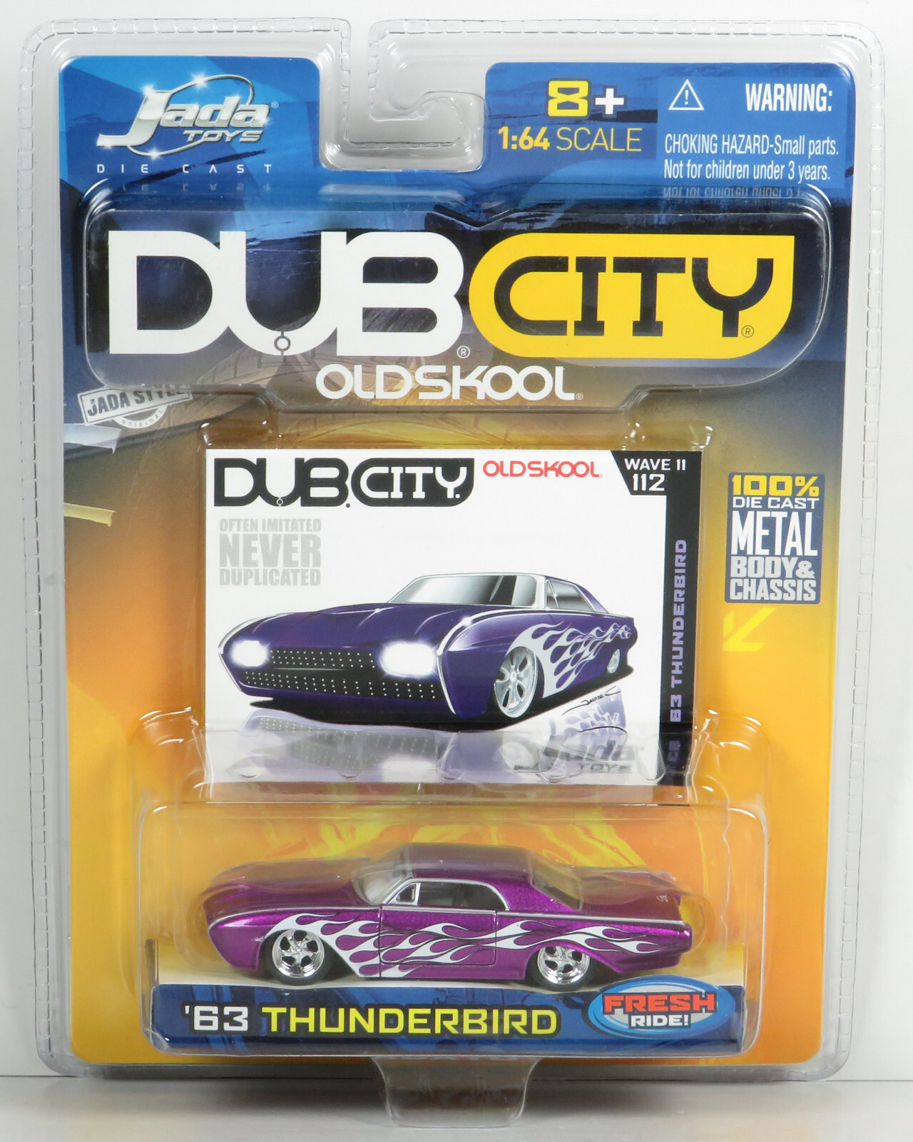 Jada Dub City OldSkool 1963 Ford 63 Thunderbird Purple Wave 11 #112 Rick Dore E
