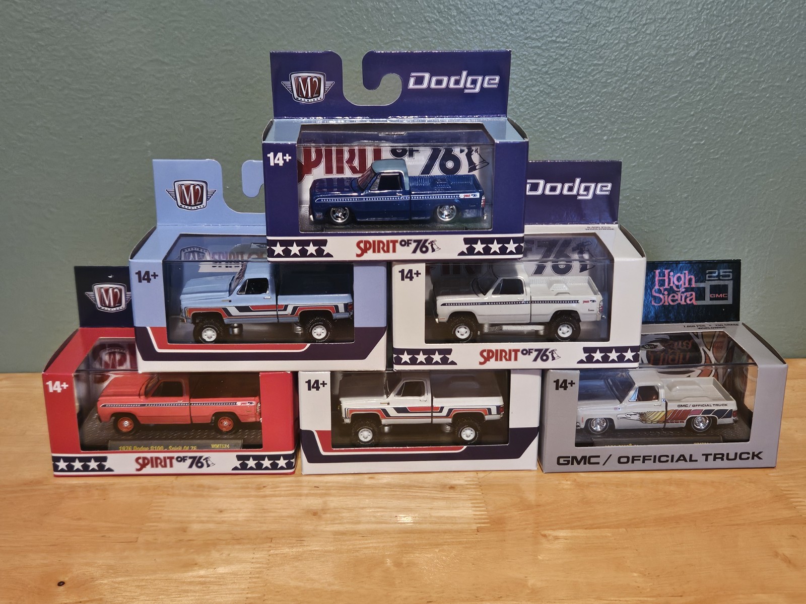 M2 Machines Spirit Of 76 Set of Six and Error Sleeve Chevy GMC Dodge New 2026