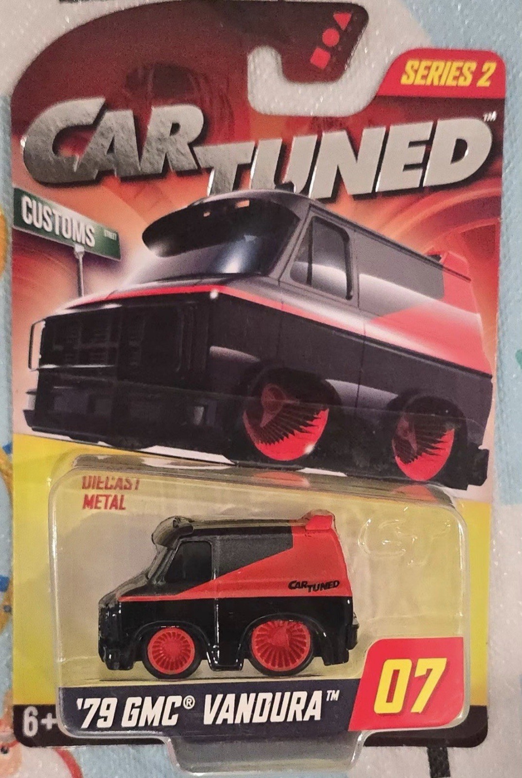 Car Tuned Series 2 ‘79 GMC Vandura #07 Red/Black Customs A-Team Van🔥