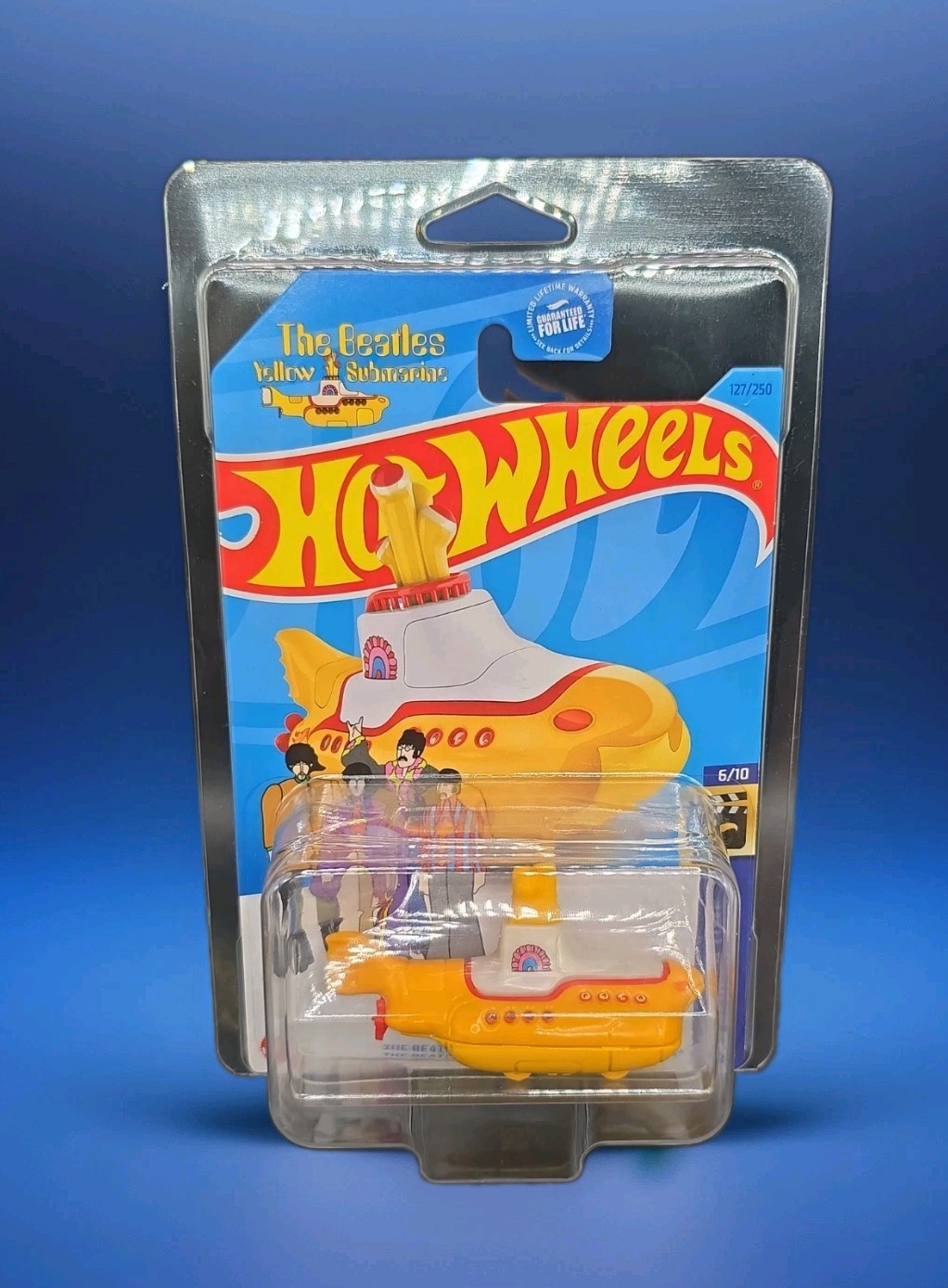 Hot Wheels 2023 The Beatles Yellow Submarine 127/250 HW Screen Time W/ Protector