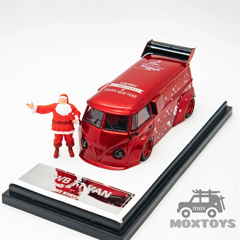 Mini Station 1:64 RWB 964 992 GT3 RS T1 VAN Metallic SUP Red Diecast Model Car