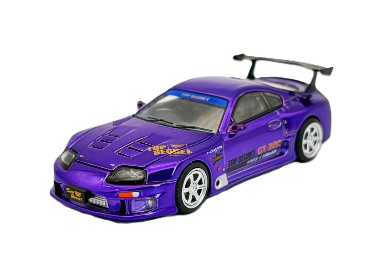 Pop Race 1:64 Toyota Supra GT300 Top Secret Purple Chrome Tokyo Auto Salon #458