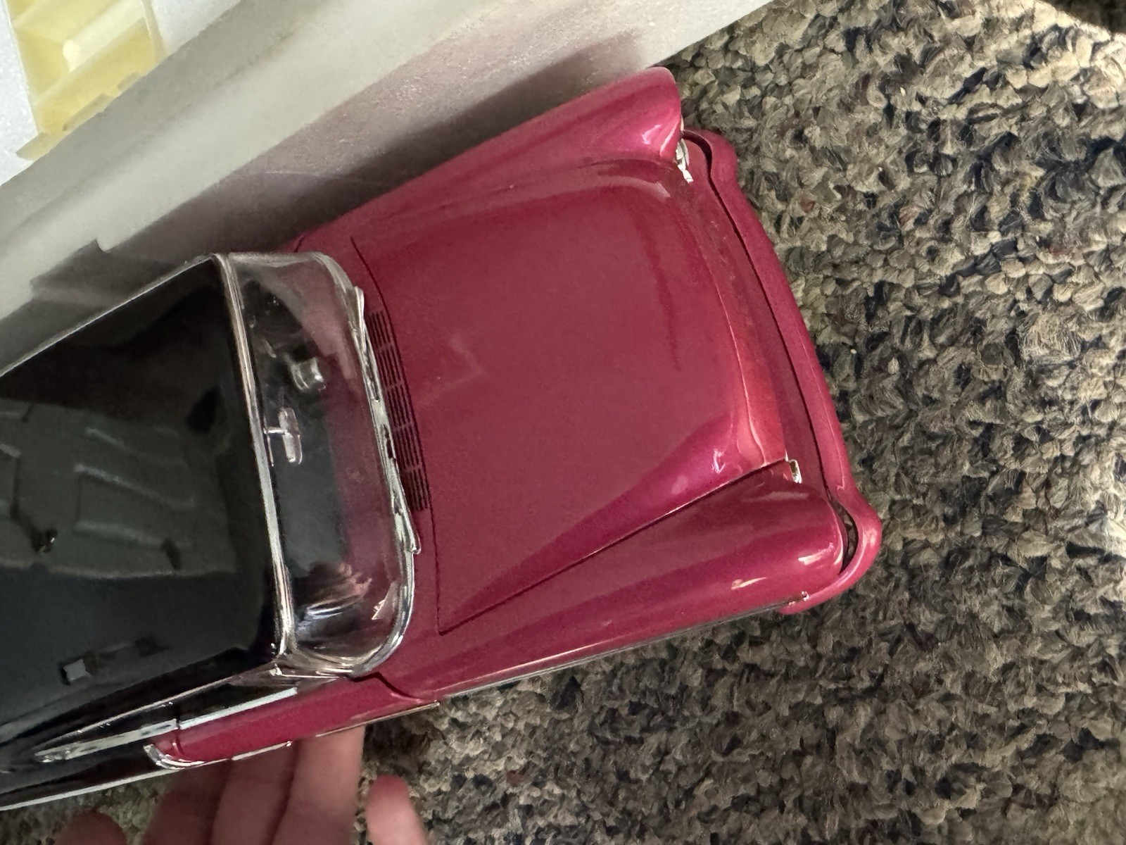 Danbury Mint 1:16 1955 Chevy Bel Air Pro Street Diecast Model Car Black Pink