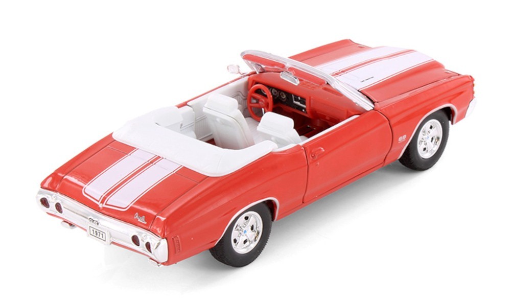 1971 Chevrolet Chevelle SS 454 1/24 Scale Diecast Model by Welly – RED