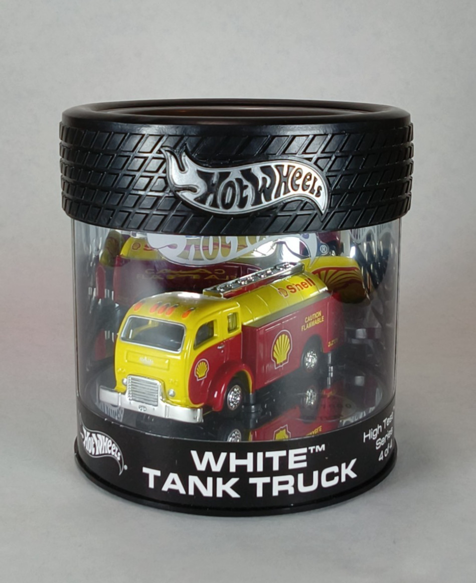 100% HOT WHEELS 2003 OIL CAN High Test Series Shell Oil White Tank Truck 4/4