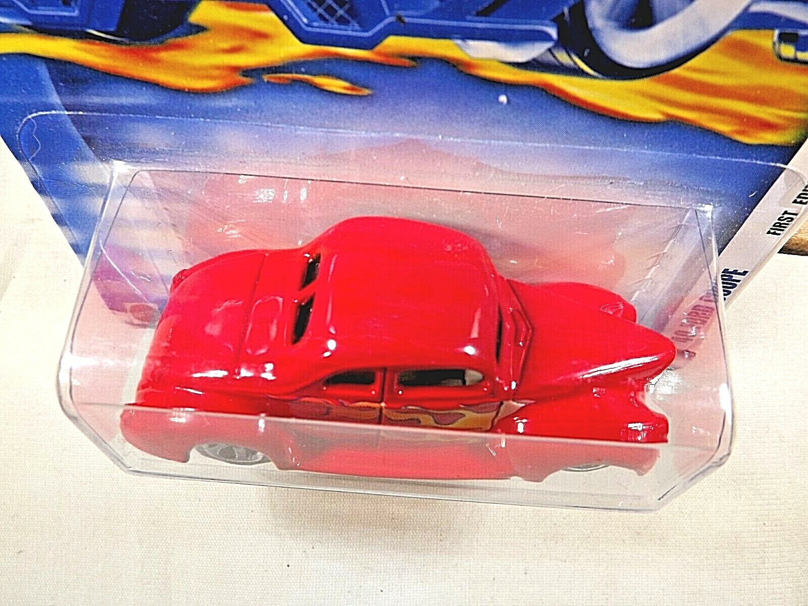 2002 Hot Wheels #24 First Editions 12/42 ’40 FORD COUPE Red w/Chrome 5 Spoke Whl