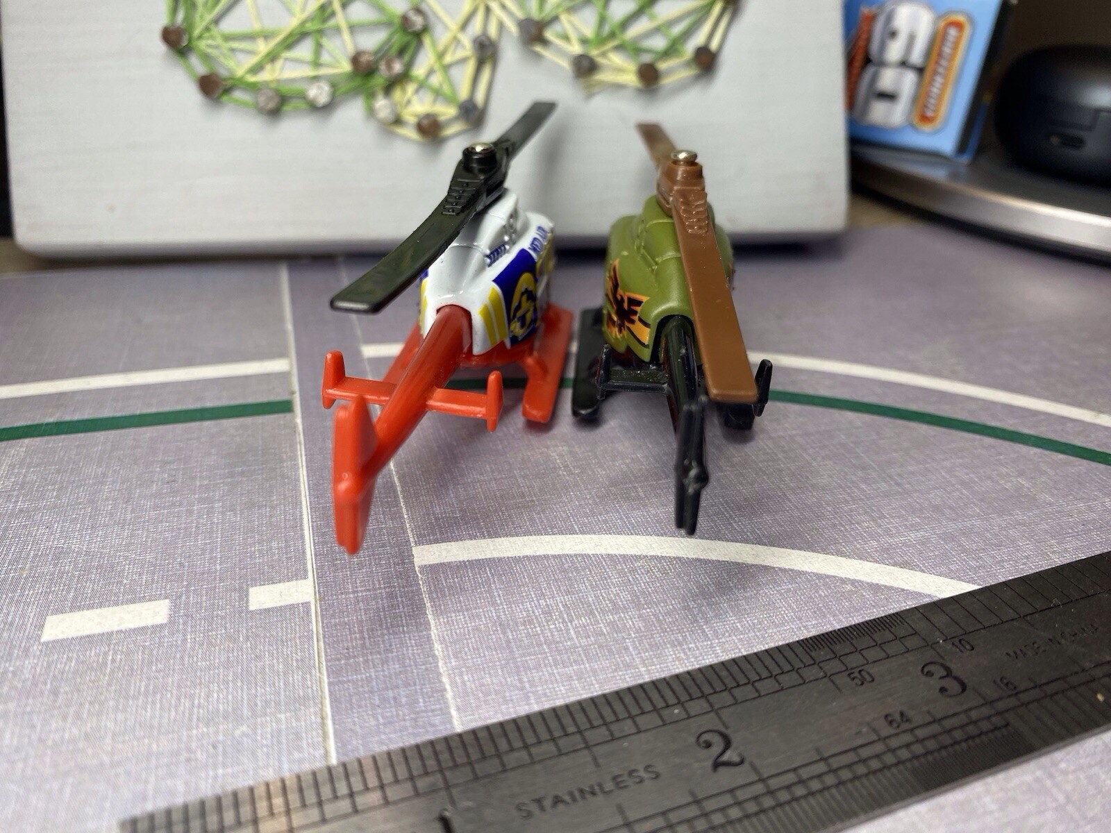 Matchbox 2 X 1998 Rescue Helicopter, Chopper, Police, Fire, Medic Air, 911