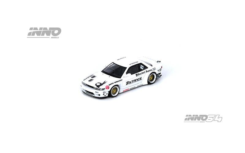 INNO 1:64 NISSAN SILVIA S13 (V2) PANDEM / ROCKET BUNNY White Diecast Model Car