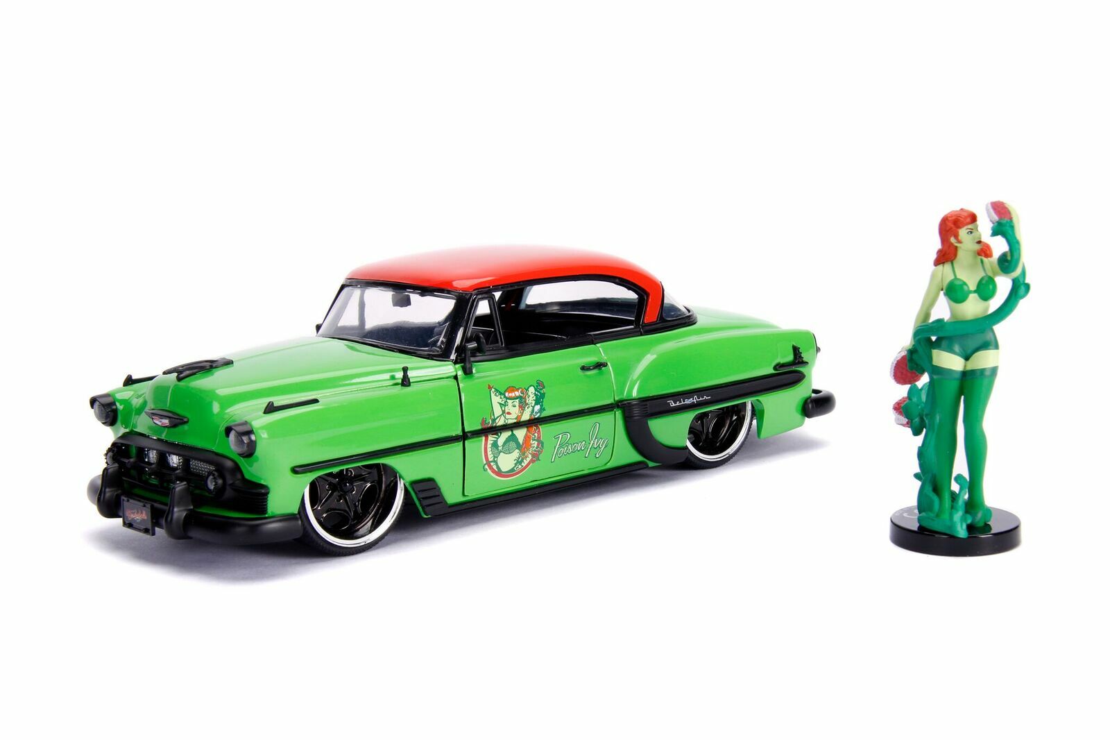 JADA 30455 DC COMICS BOMBSHELLS POISON IVY 1953 CHEVY BEL AIR 1:24 W / FIGURE 82