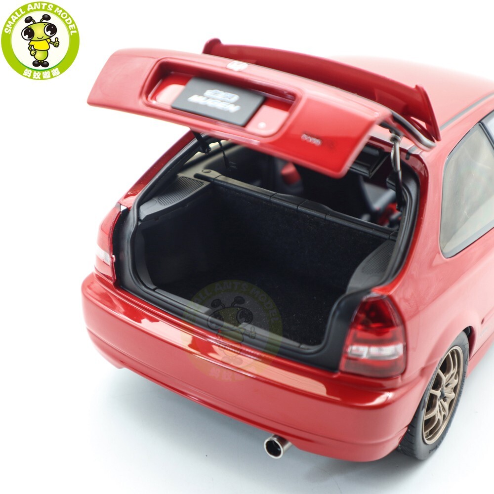 1/18 MOTORHELIX Honda CIVIC Type R EK9 MUGEN POWER Red Diecast Model Car