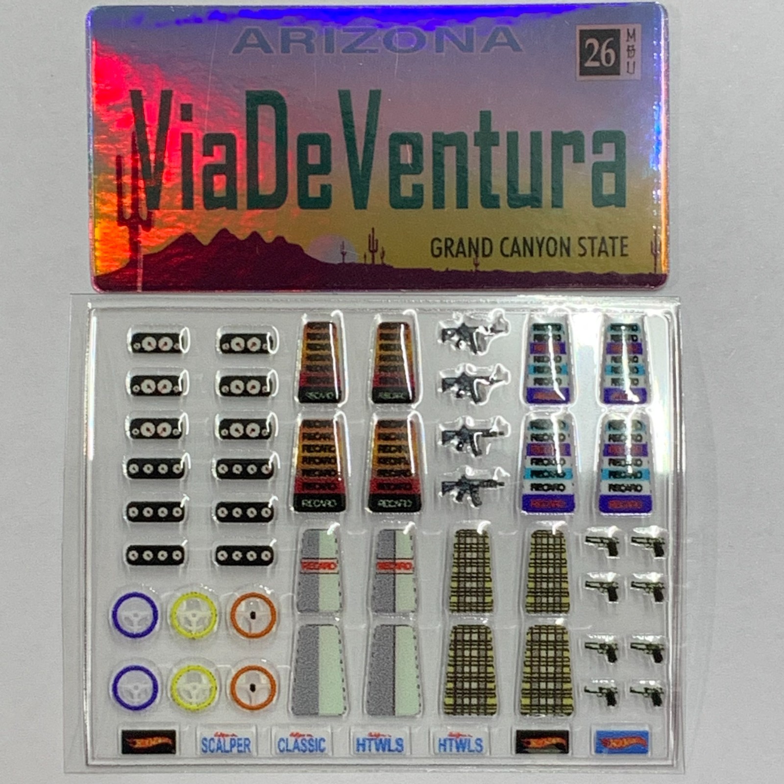 Interior Details 1/64 UNIVERSAL STICKER FOR HOT WHEELS Diecast