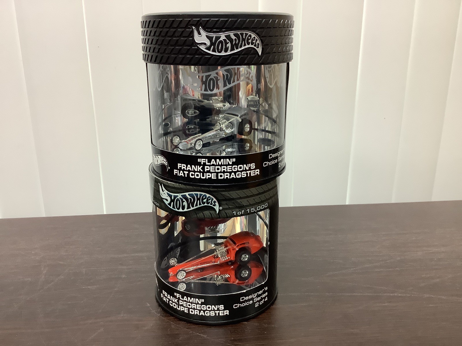 LOT of 2 Hot Wheels Flamin’ Frank Pedregon’s Fiat Coupe Dragster Oil Can NIP