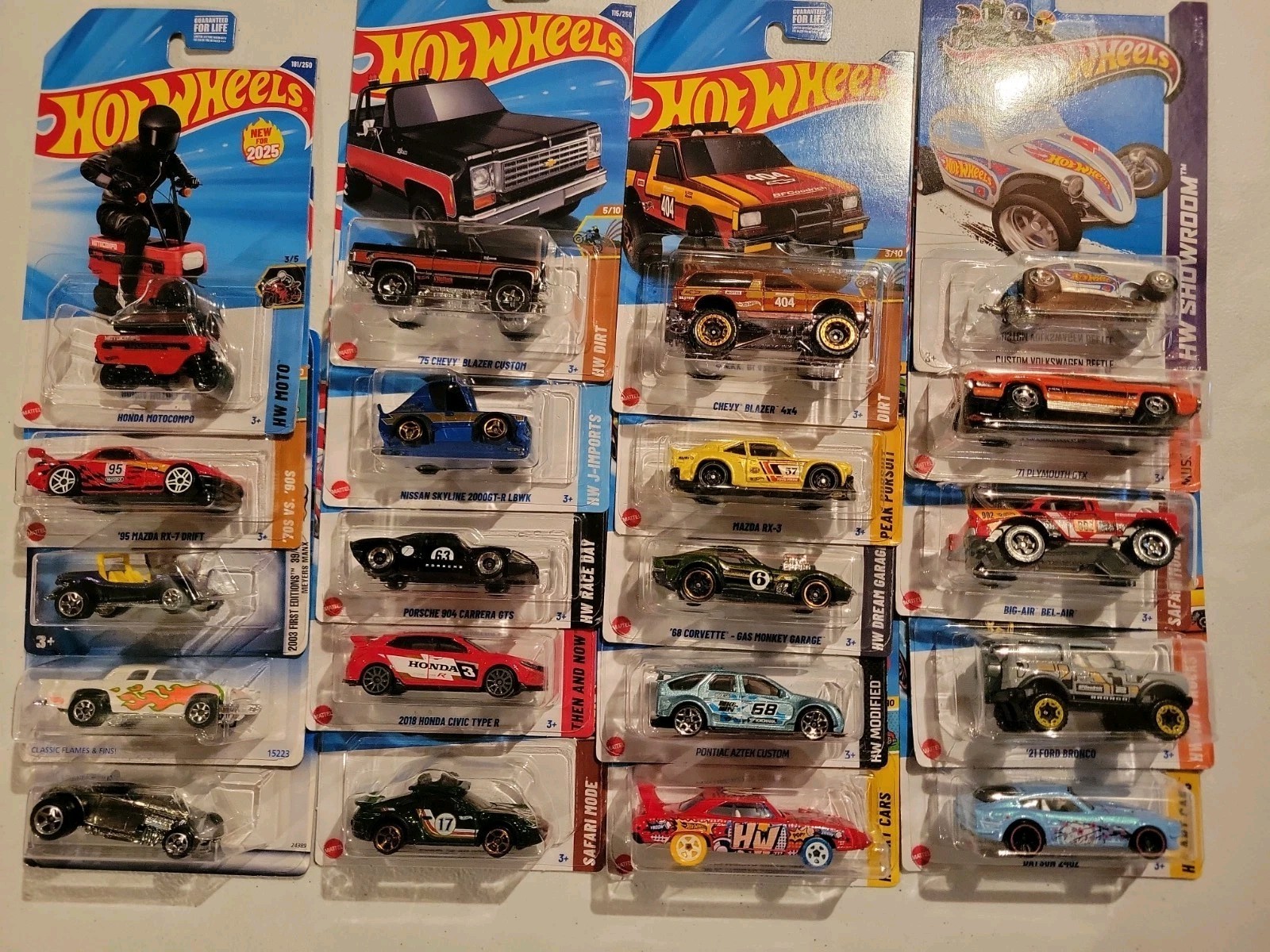 Hot Wheels Lot Of 20 Vw Chevy Porsche Datsun Skyline Honda Mazda Gas Monkey