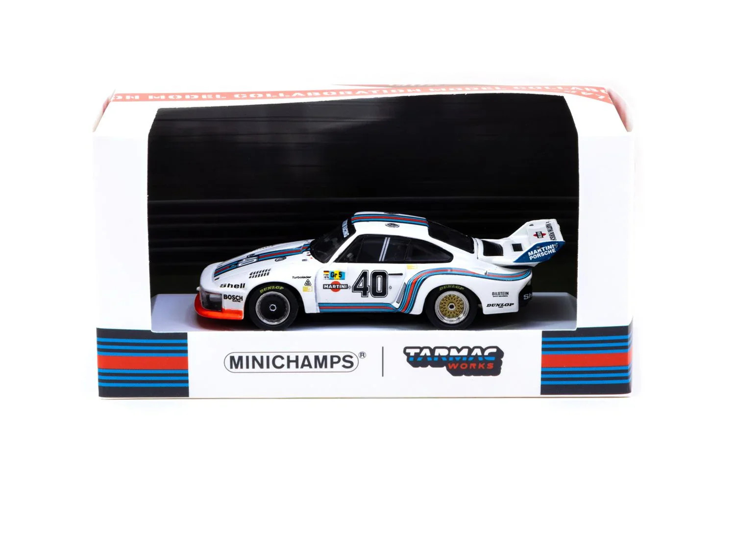 1:64 1976 Le Mans 24h — #40 Martini Porsche 935/76 — Tarmac Works x Minichamps