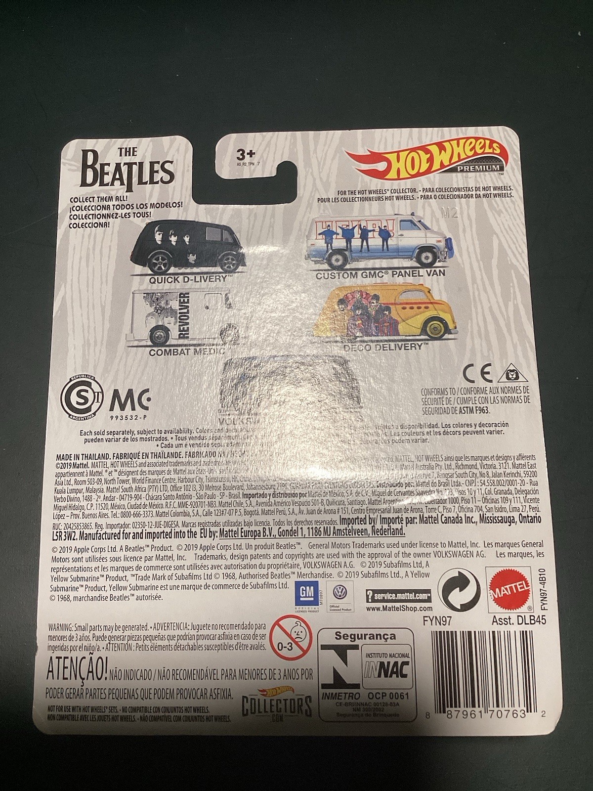 Hot Wheels Car Beatles Help! Revolver Yellow Submarine- NIB Lot Of 4