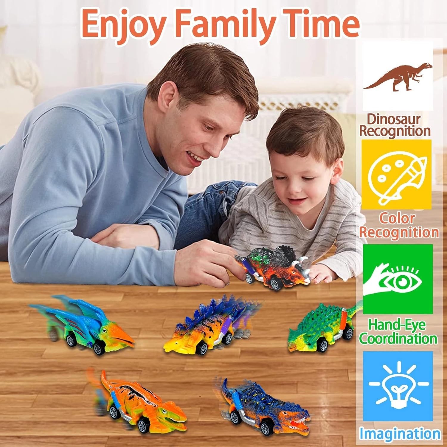 Exciting 6-Pack Dinosaur Toy Cars for Kids – Perfect Gift Set for Toddler Fun