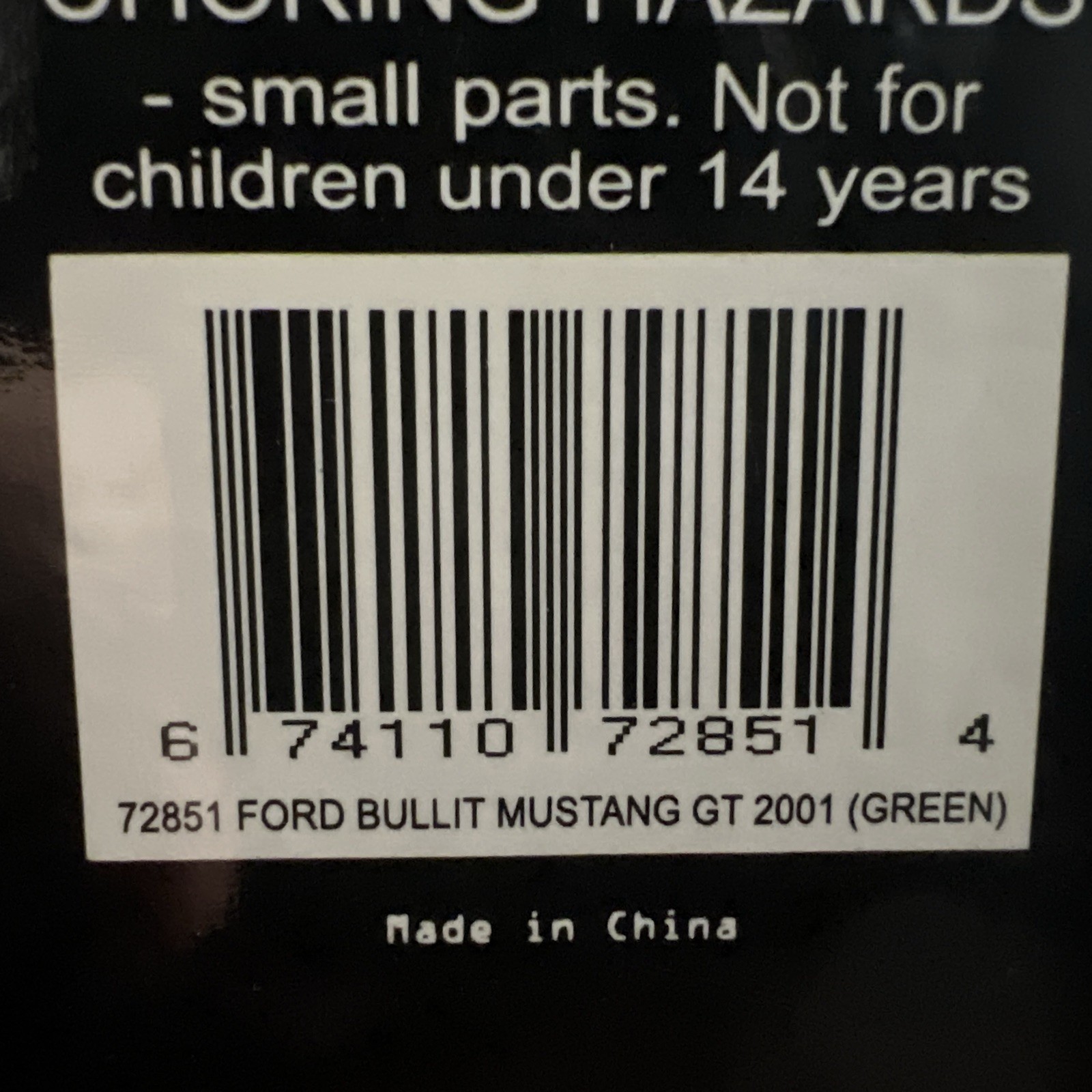 1/18 SCALE AUTOART FORD MUSTANG GT BULLIT 2001 HIGHLAND GREEN 72851