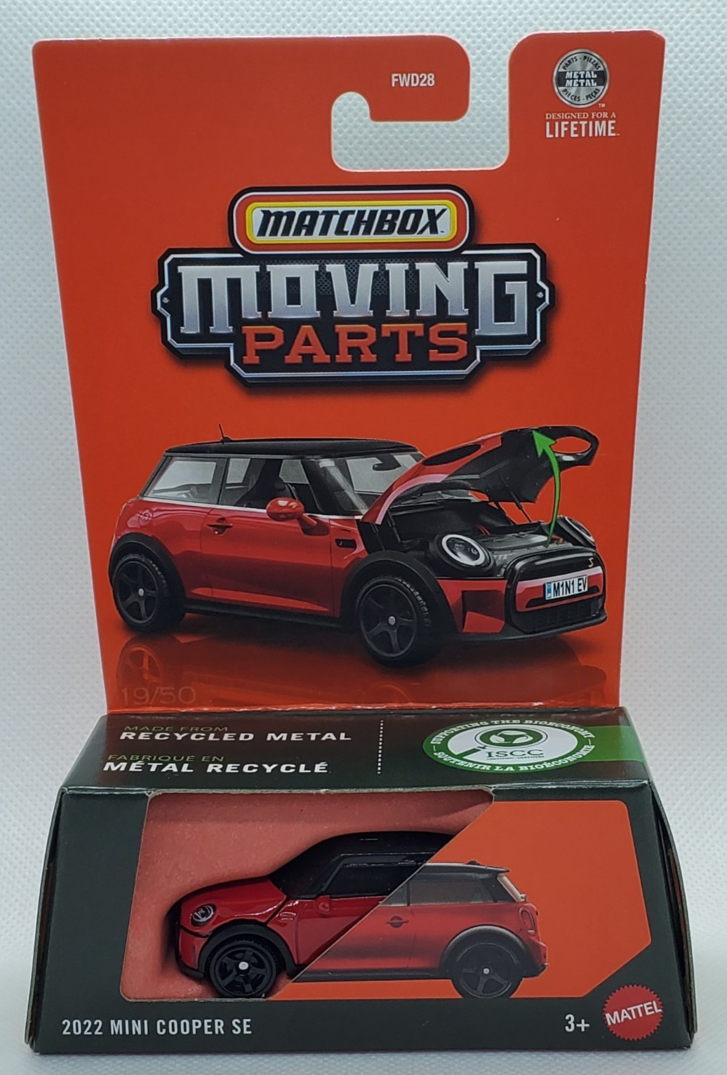 2026 Matchbox Moving Parts Red 2022 Mini Cooper SE