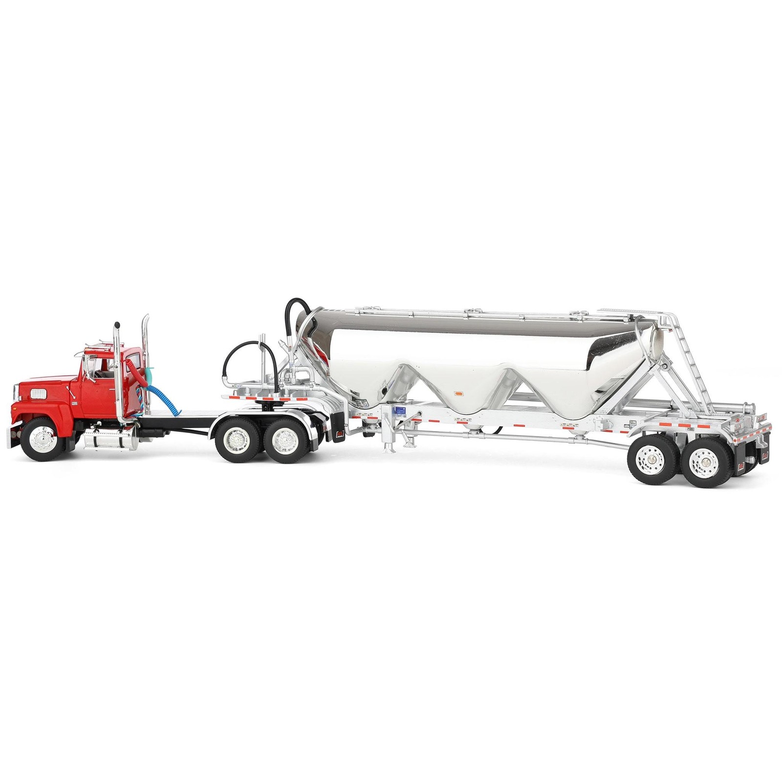 1/64 Heil Red Ford LTL 9000 Day Cab with Heil Pneumatic Tank Trailer DCP 60-2103