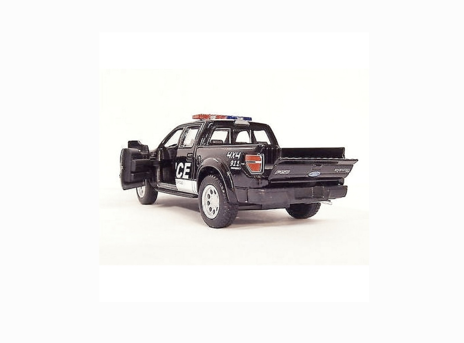 5365DP Kinsmart 2013 Ford F-150 Raptor Police1:46 Diecast Truck 5 inch Black