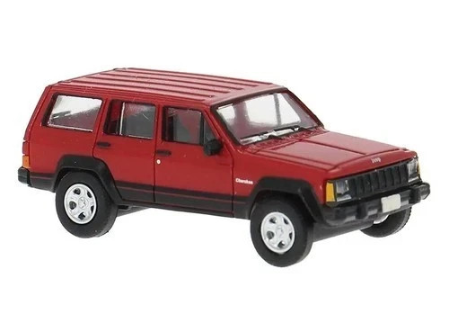 PCX87 / BREKINA 1984 JEEP CHEROKEE RED HO 1/87 PLASTIC