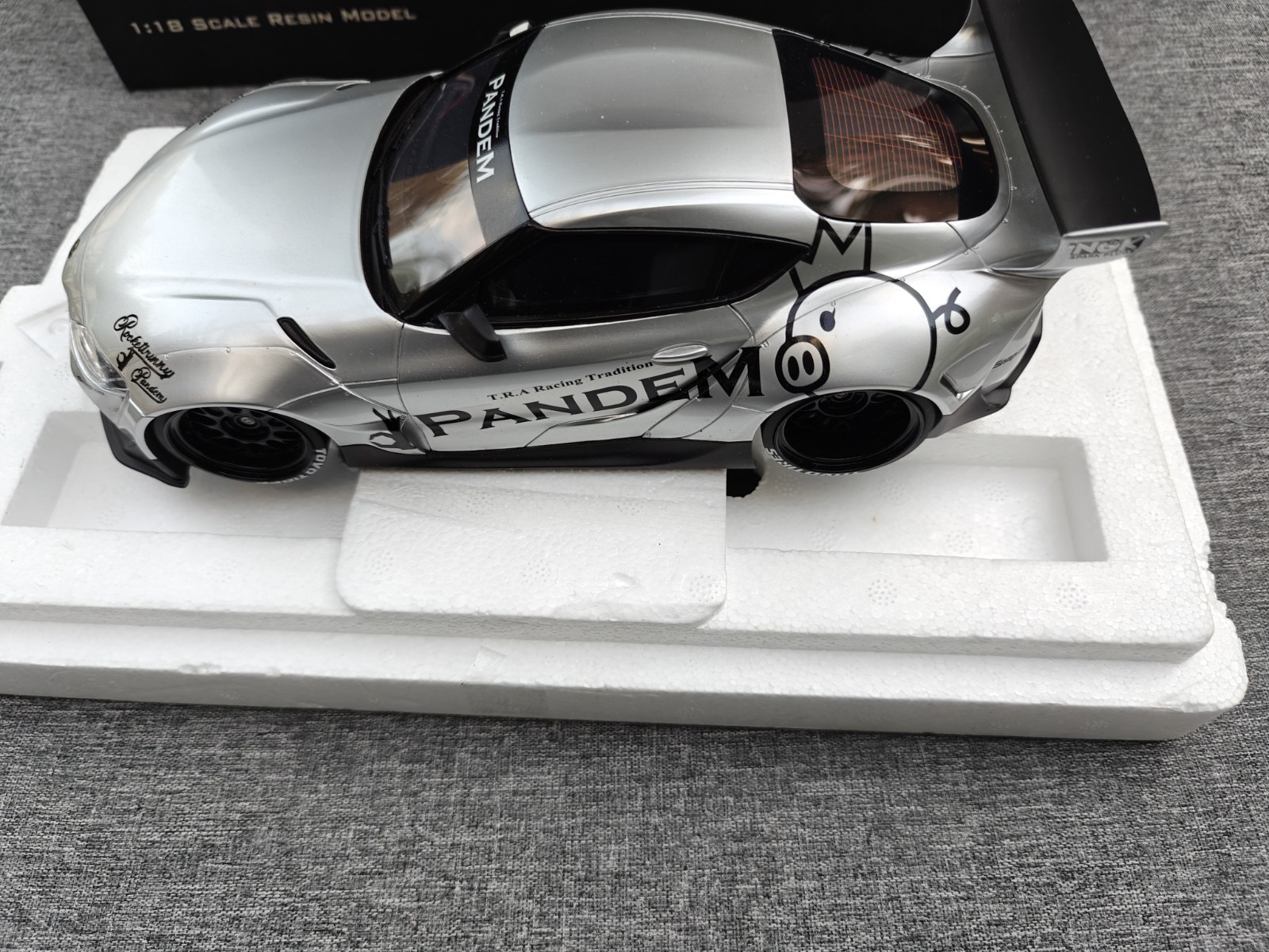 Gently Displayed 1:18 Top Speed Pandem Toyota GR Supra V1.0 silver TS0297 In US