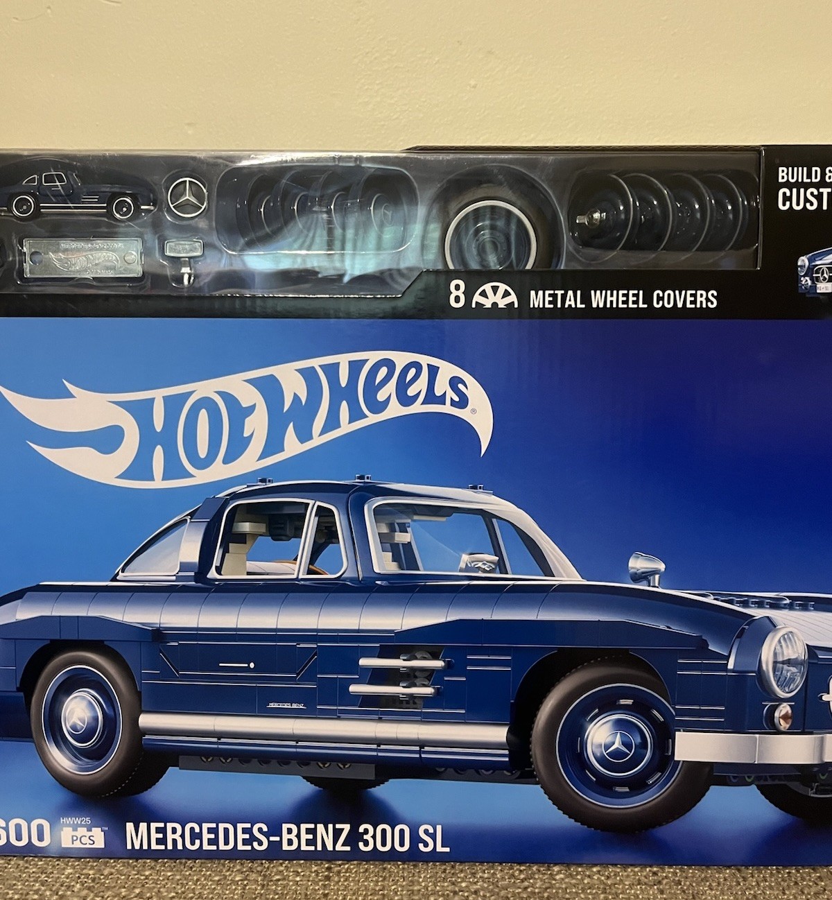 Mattel Brick Shop Hot Wheels Premium Series Building Set Mercedes-Benz 300 SL