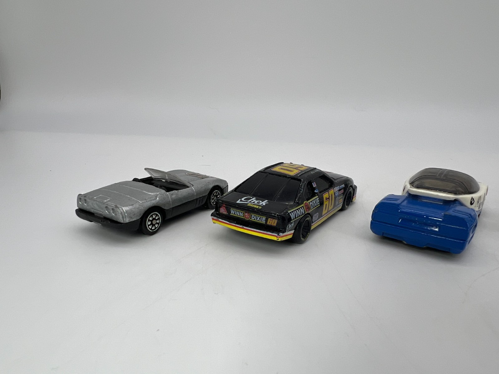 Mixed Lot of (9) Die Cast / Plastic Cars Various Condition and Brands