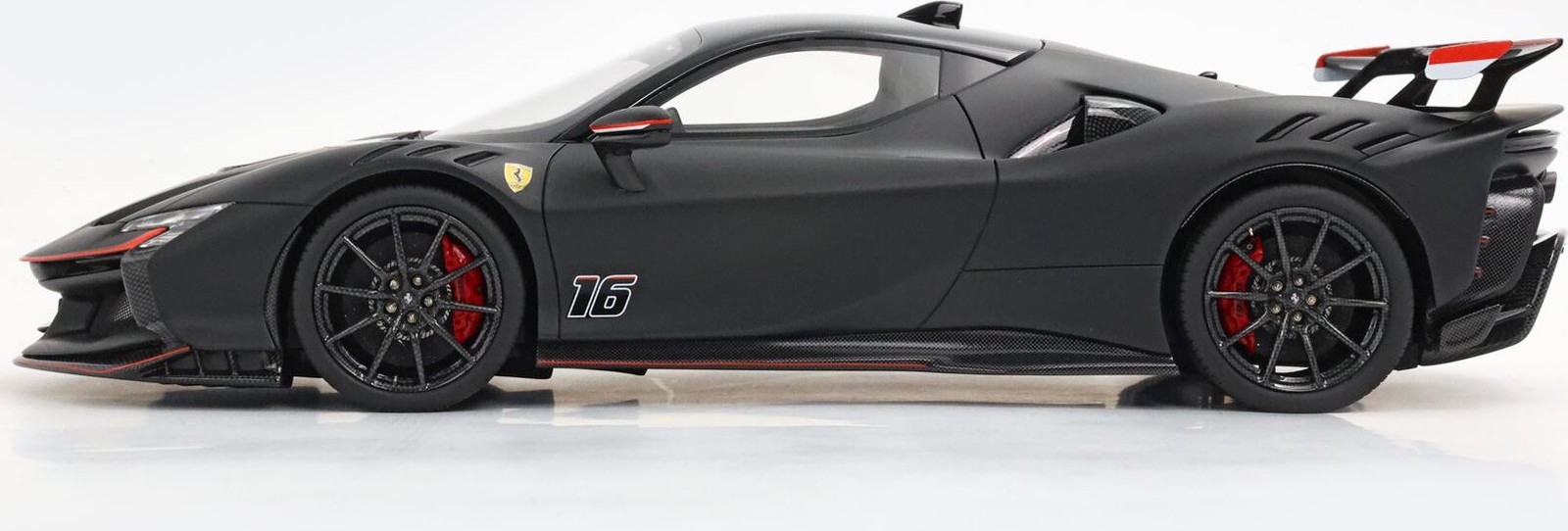Ferrari SF90 XX Stradale Race #16 Matt Black in 1:18 scale by BBR