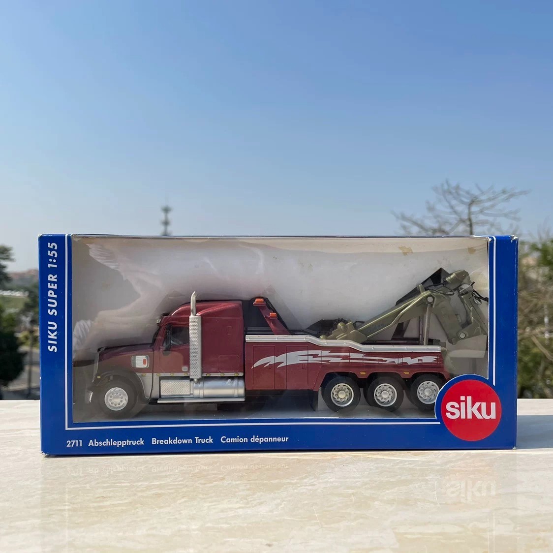1:55 Freightliner Heavy Duty Tow Truck Diecast Plastic Model Static Display