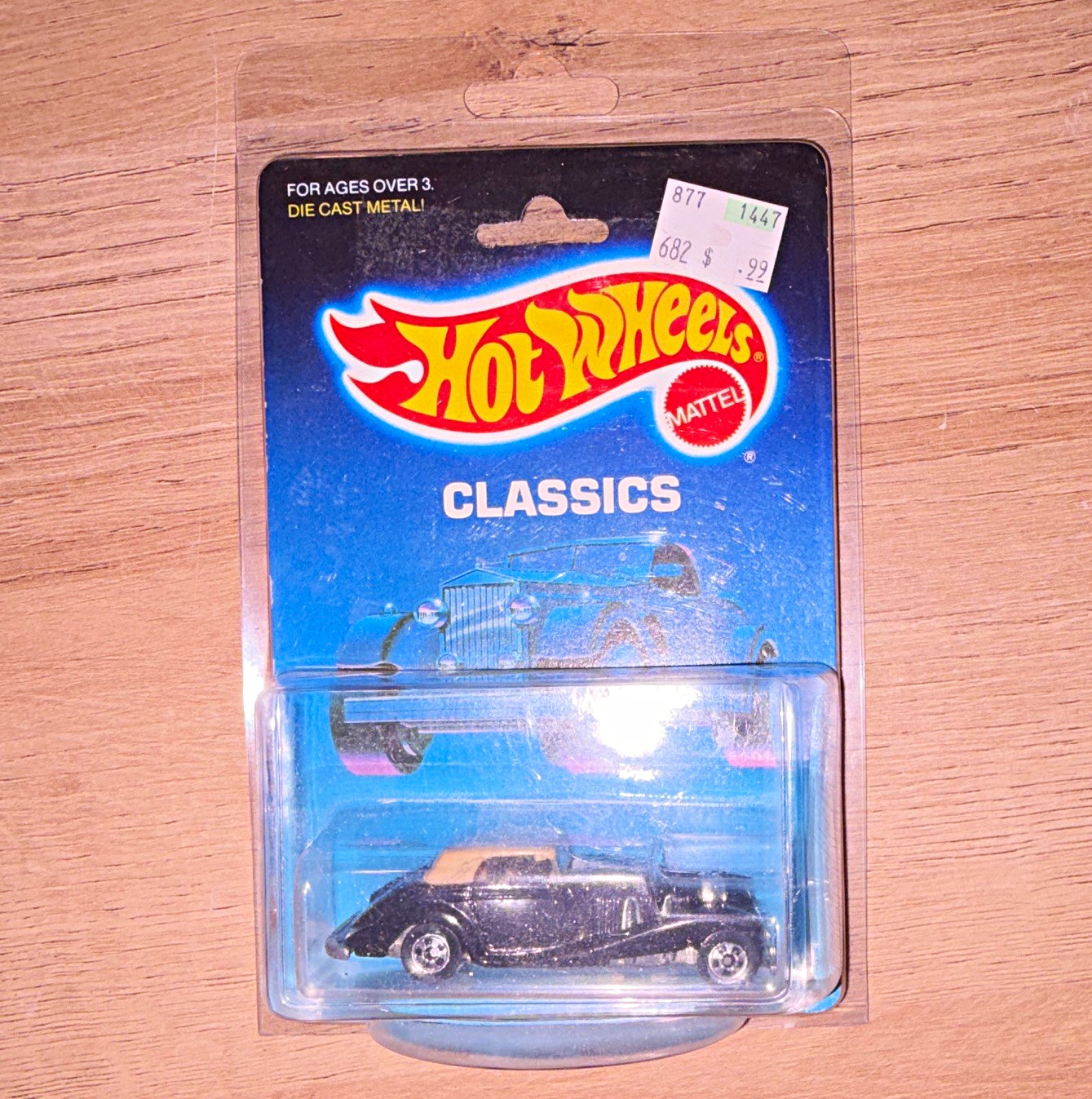 Hot Wheels Classics 1:64 Mercedes-Benz 540K Black/Tan Diecast Unopened Box