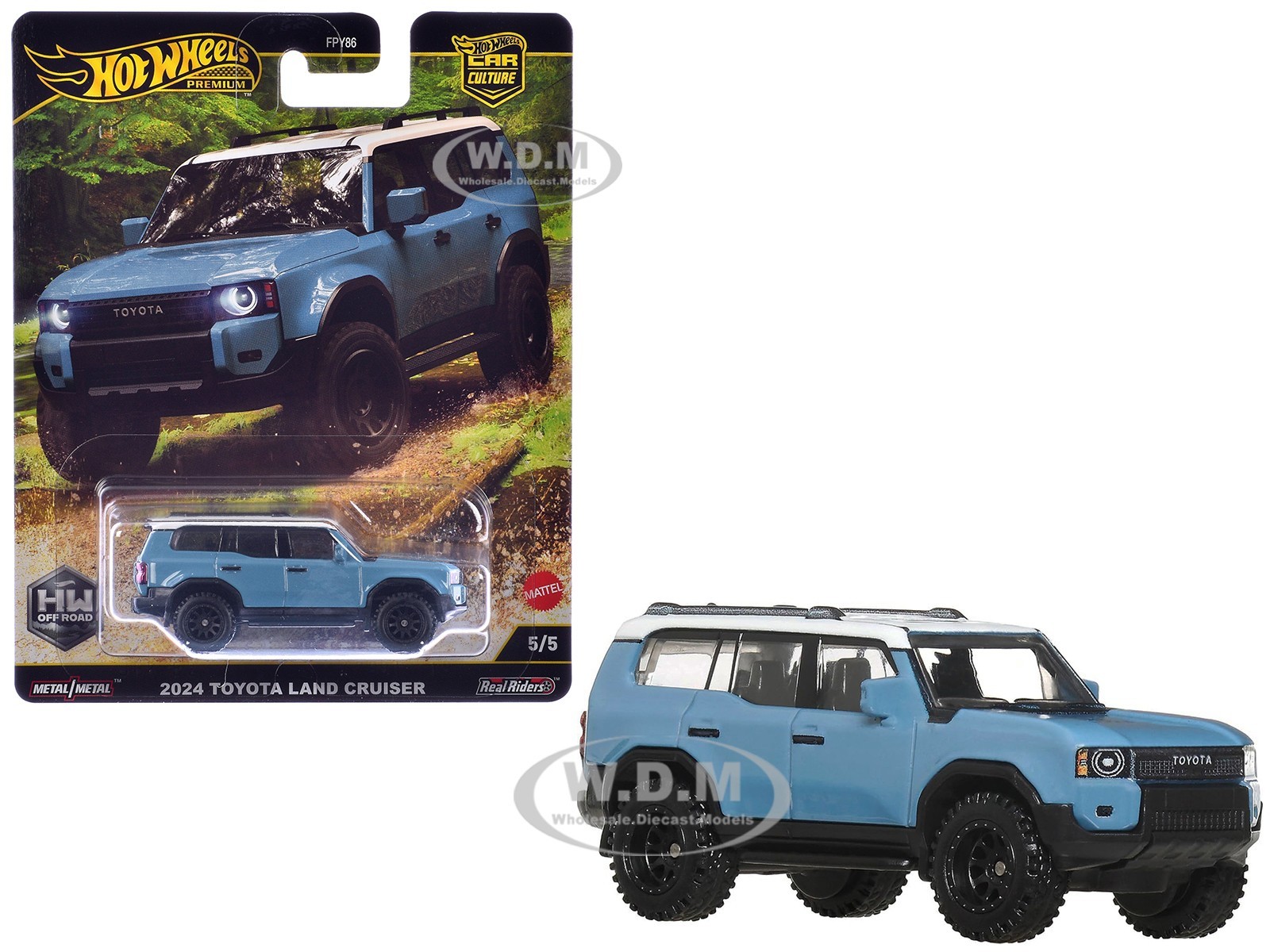 2024 TOYOTA LAND CRUISER BLUE DIECAST MODEL CAR HOT WHEELS JBK52