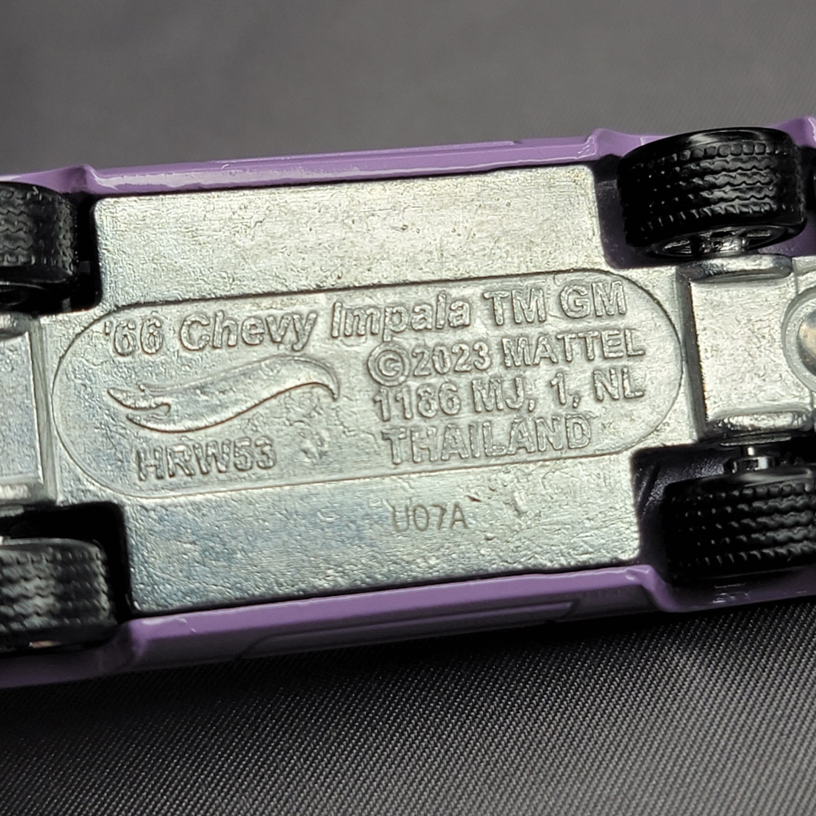 HOT WHEELS PREMIUM FAST AND FURIOUS 1966 Chevy Impala Purple Diecast 1:64 Scale