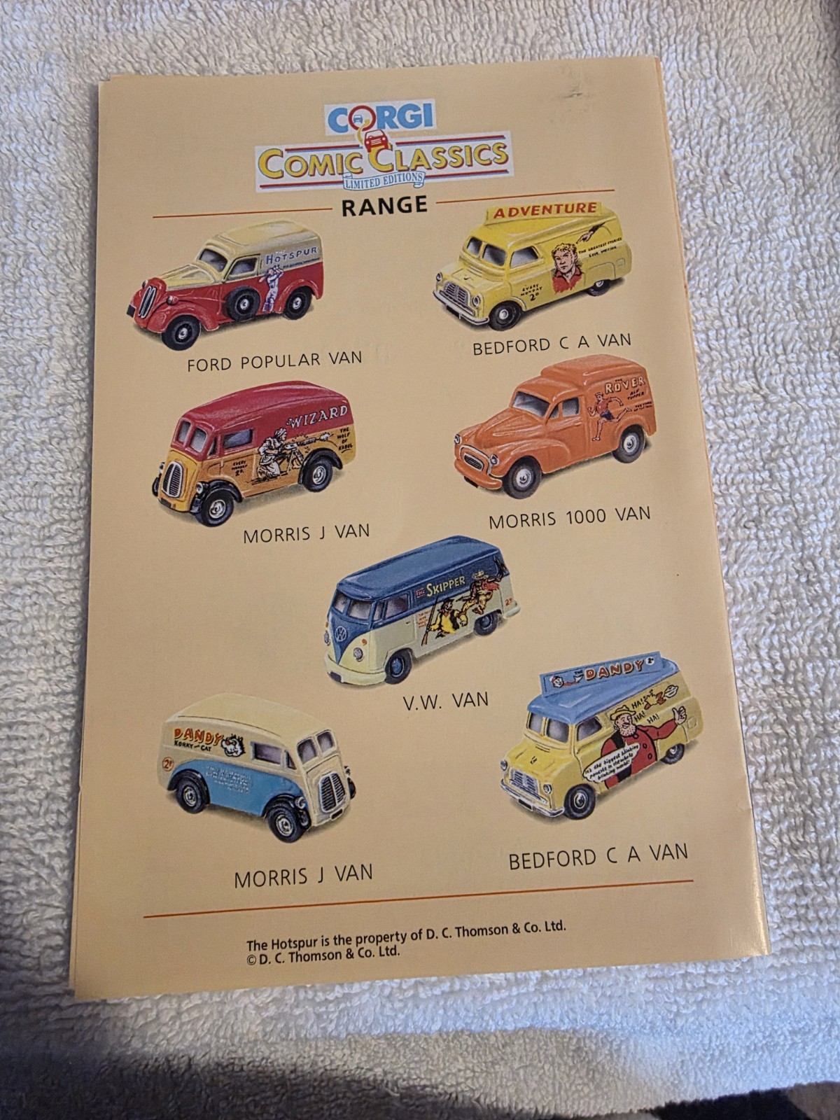 Corgi Comic Classics Limited Edition Boxed Complete Set Of 6 Limited Ed Of 7500