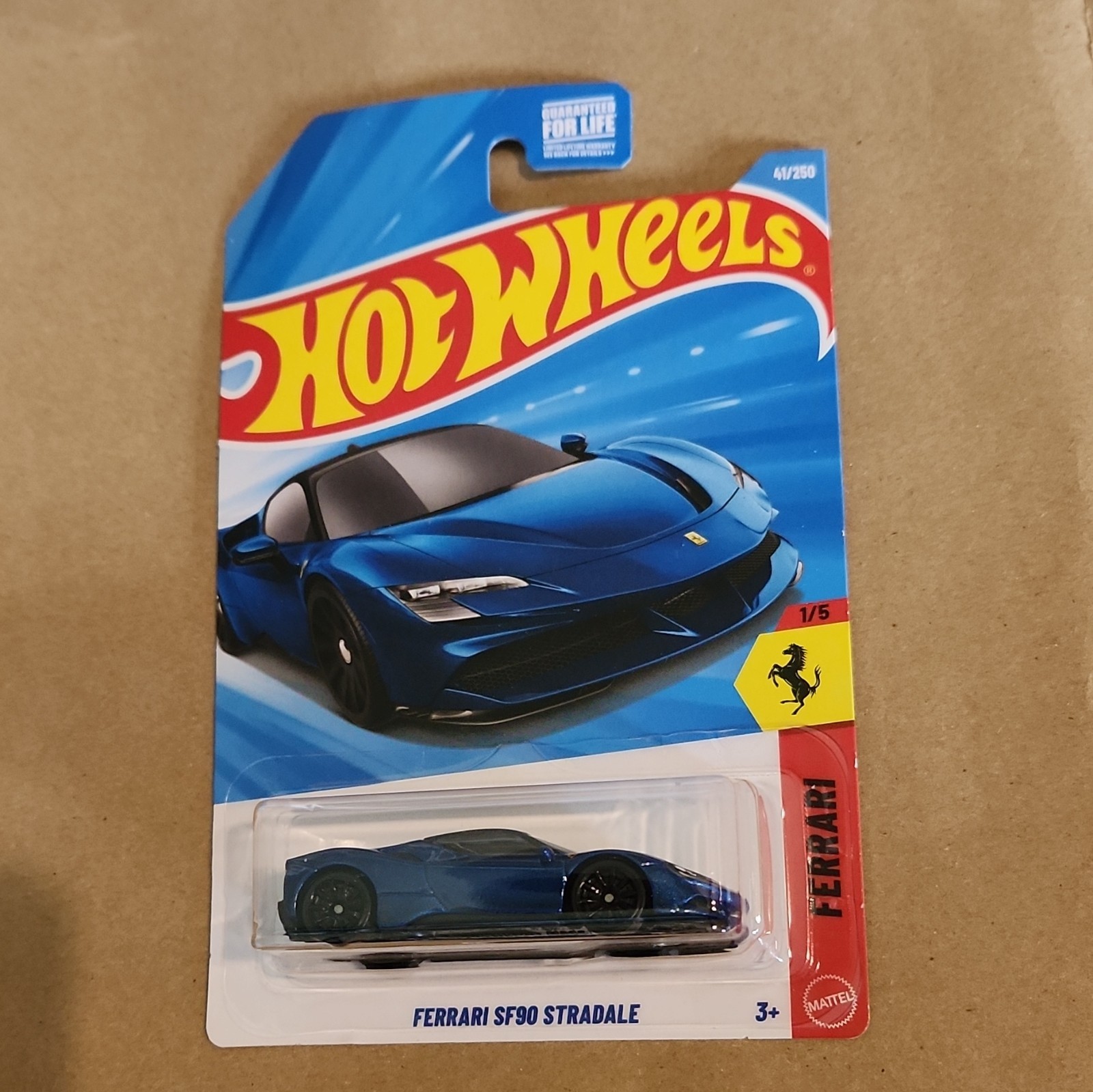Hot Wheels Ferrari SF90 Stradale Ferrari Series 1:64 Diecast Blue/Black Unopened