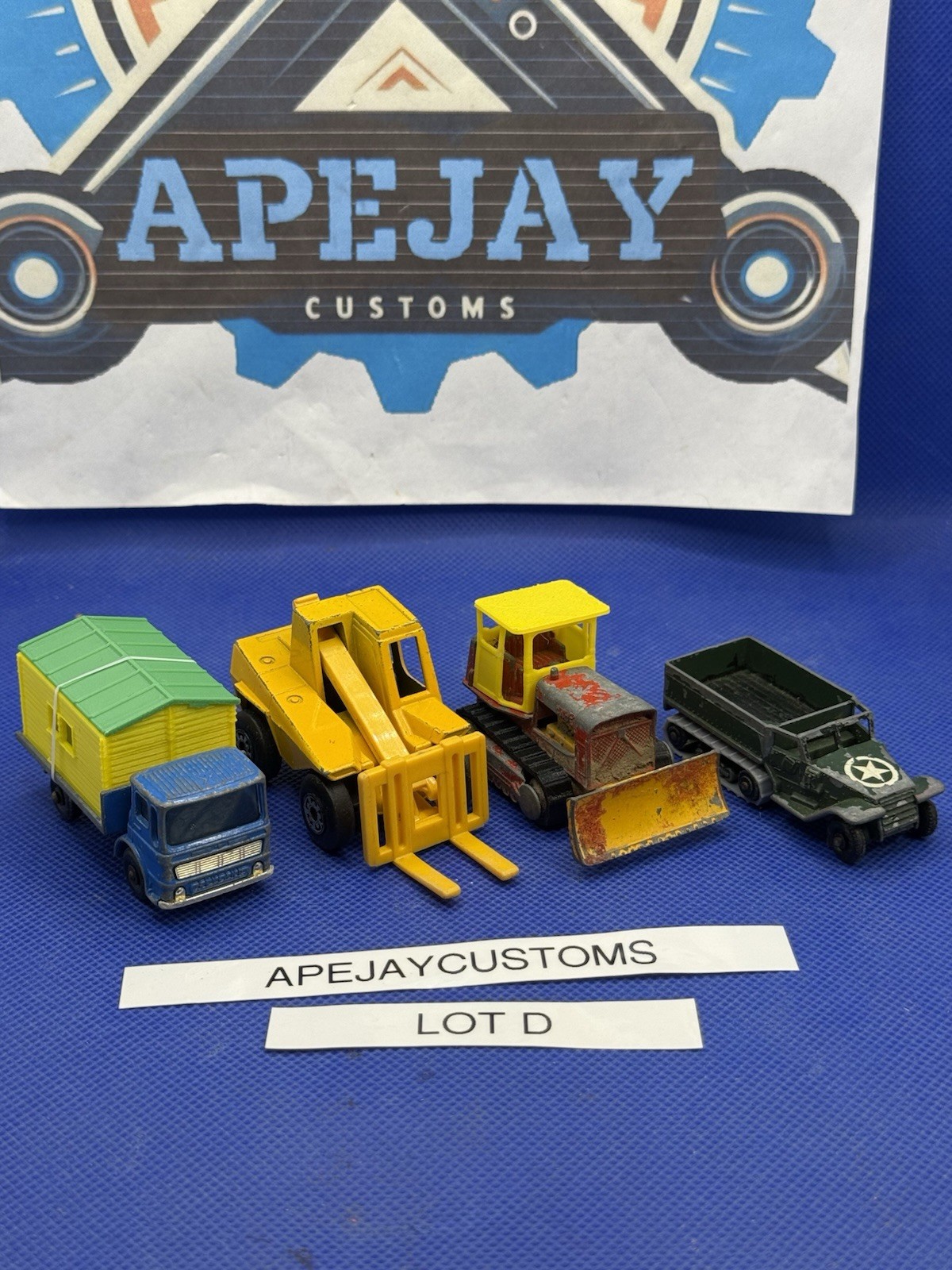lot of 4 Matchbox lesney , superfast, junkyard , fixer uppers , junk lot D